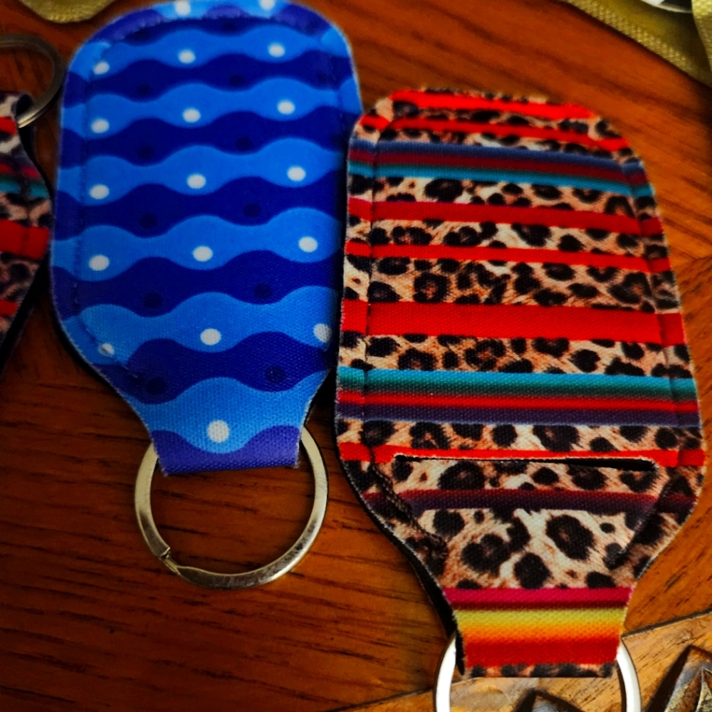 Key Chains with Sanitzer Pocket
